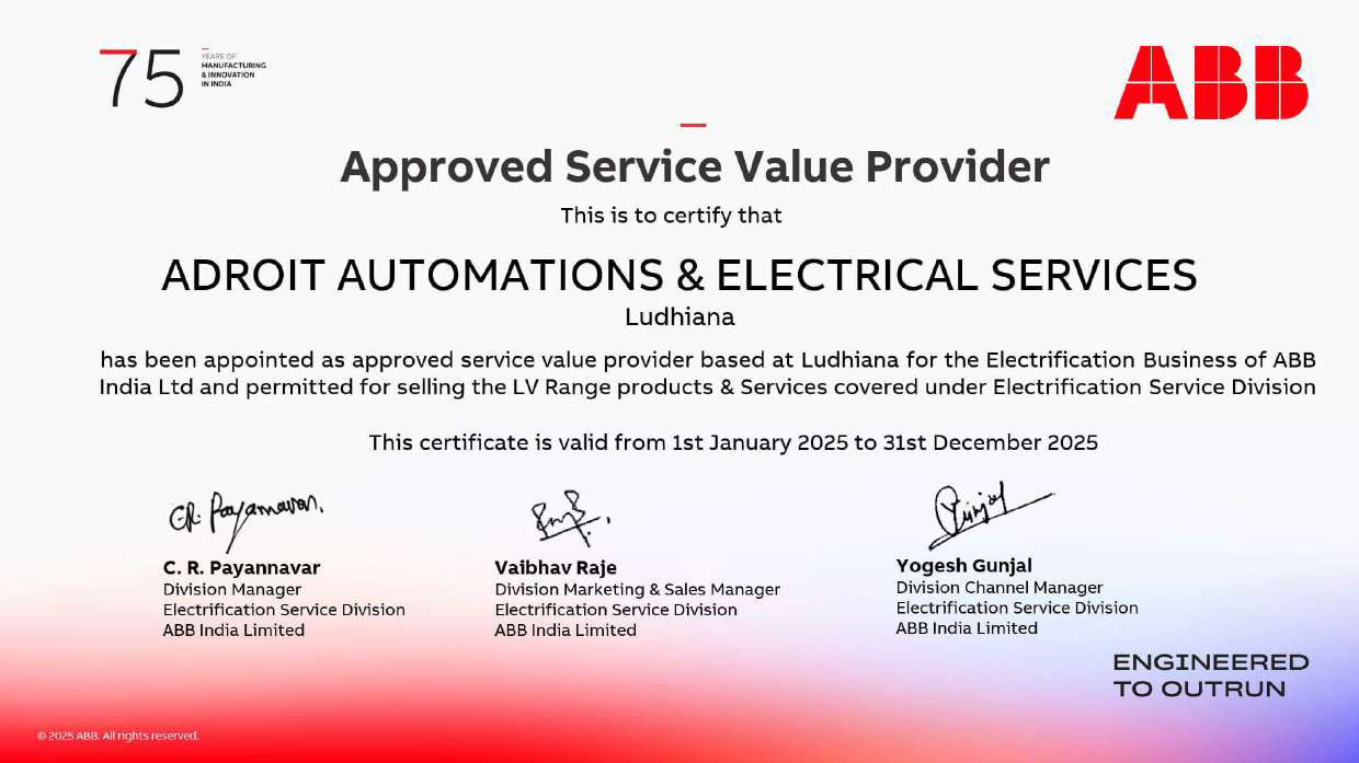 Adroit Automation Certifications